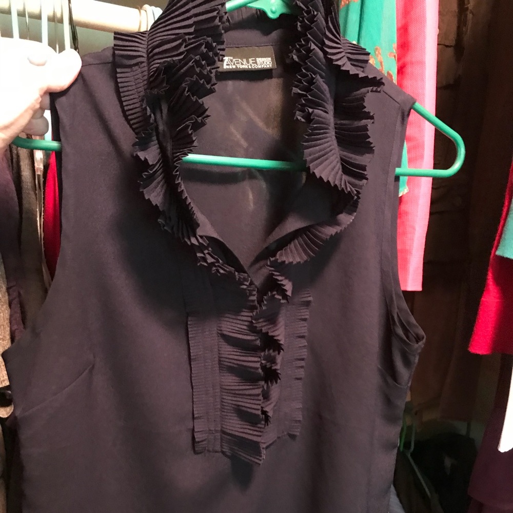 New York and Company Ruffle Neck Tank